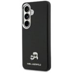 Karl Lagerfeld Grained PU Leather K&CH Heads Magnetic Zadní Kryt pro Samsung Galaxy S26+ Black - imagine 2