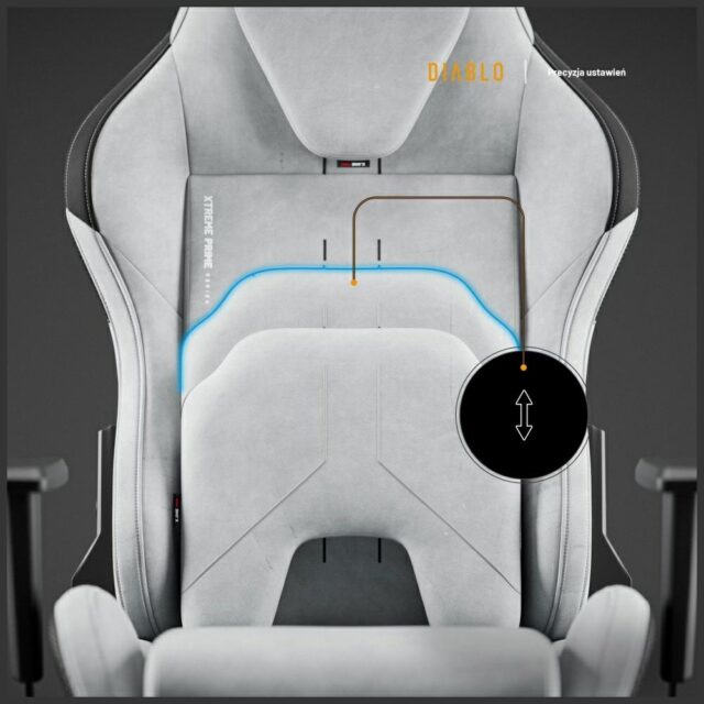 Gaming chair Diablo X-One PRIME Normal Size grey - imagine 10