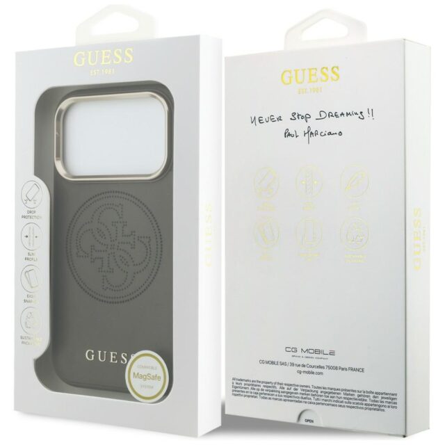 Etui Guess Perforated 4G MagSafe do       iPhone 17 Pro brązowy - imagine 8