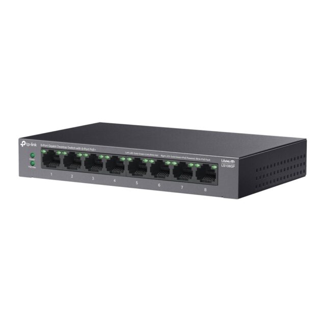 TP-Link LiteWave 8-Port Gigabit Desktop Switch with 8-Port PoE+ - imagine 3
