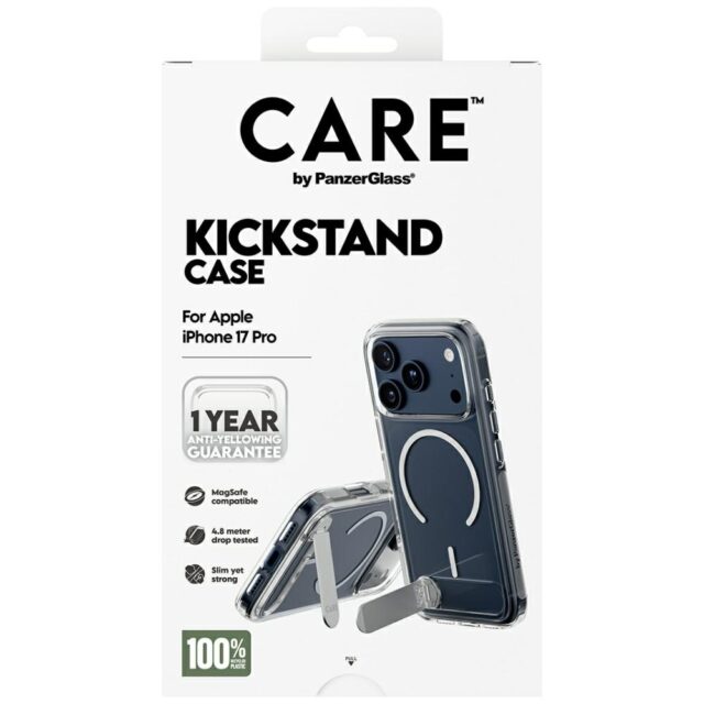 Case CARE by PanzerGlass Feature w. Kickstand MagSafe for iPhone 17 Pro transparent - imagine 5