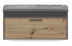 Topeshop PARMA SZAFKA ANT/ART shoe organizer Closed Anthracite  Oak - imagine 4