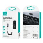 USAMS Adapter audio Bluetooth 5.0zestaw głośnomówiący + transmiter FM czarny/black SJ503JSQ01 (US-SJ503) - imagine 5