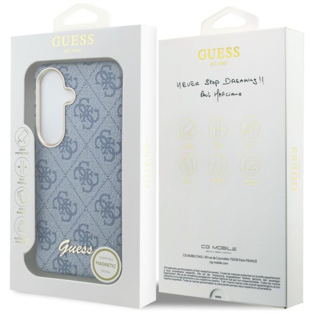 Case Guess 4G Script MagSafe for Samsung  Galaxy S26 blue - imagine 8