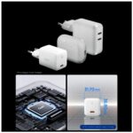 Wall charger Spigen Essential EE451EU 45W USB-C + cable USB-C/USB-C white - imagine 2