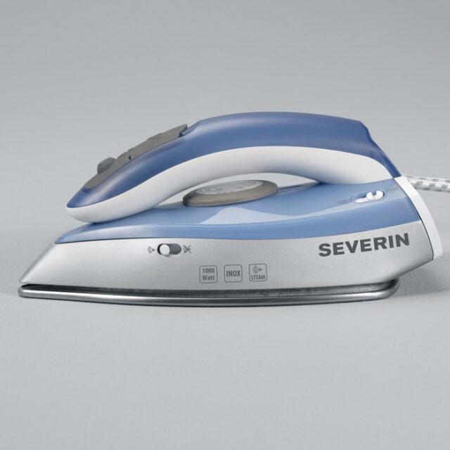 Severin BA 3234 iron Dry & Steam iron Stainless Steel soleplate 1000 W Blue  Silver - imagine 5