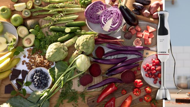 Bosch Serie 4 MSM4W210 blender 0.6 L Immersion blender 600 W Black  White - imagine 2