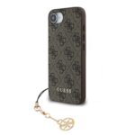 Guess 4G Charm Zadní Kryt pro iPhone 16e Tone on Tone Brown