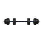 REBEL ACTIVE Adjustable bituminous dumbbell with connector 1x20kg - imagine 6