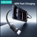 Cable USAMS U94 60W USB-C to USB-C 1m black - imagine 2
