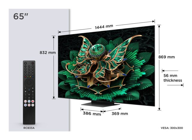 TCL 65C7K TV 165.1 cm (65 ) 4K Ultra HD Smart TV Wi-Fi Metallic 2600 cd/m2 - imagine 2