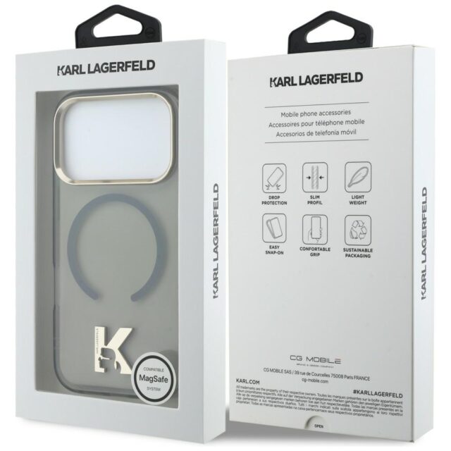 Case Karl Lagerfeld IML K Head Logo      MagSafe for iPhone 17 Pro black - imagine 8