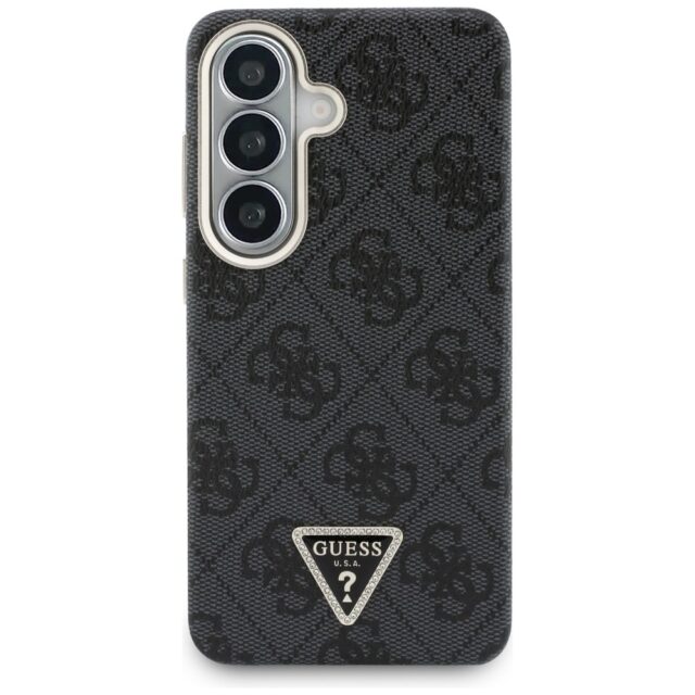 Case Guess 4G Triangle Logo MagSafe for   Samsung Galaxy S26 Plus black - imagine 3
