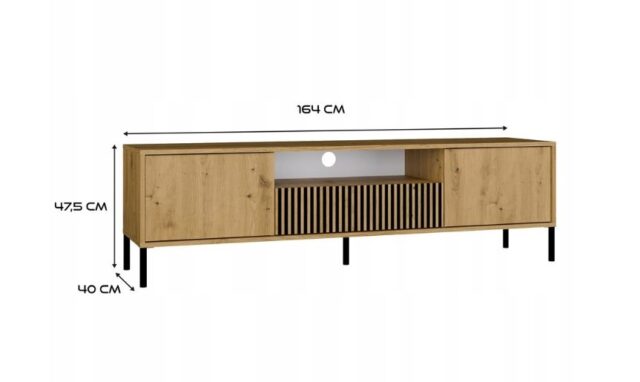 RTV KAMARO 160 SLIM/GŁ ARTISAN OAK - imagine 3