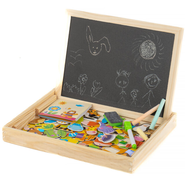 EXTRALINK TOYS TABLICA KREDOWO-MAGNETYCZNA EDUKACYJNA DWUSTRONNA - imagine 2