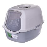 DIAMENTIQ BAYA whie/light grey -  cat litter box - 55 5 x 40 x 38 7 cm