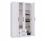 ROMANA wardrobe 120x205 White without mirror - imagine 4
