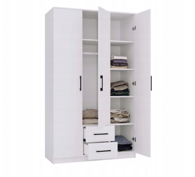 ROMANA wardrobe 120x205 White without mirror - imagine 4