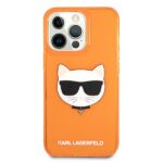 Karl Lagerfeld KLHCP13LCHTRO iPhone 13Pro / 13 6,1" orange hardcase Glitter Choupette F - imagine 3