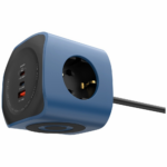 Cellline Power Socket Cube 6in1 2500W USB/2xUSB-C 65W blue - imagine 6
