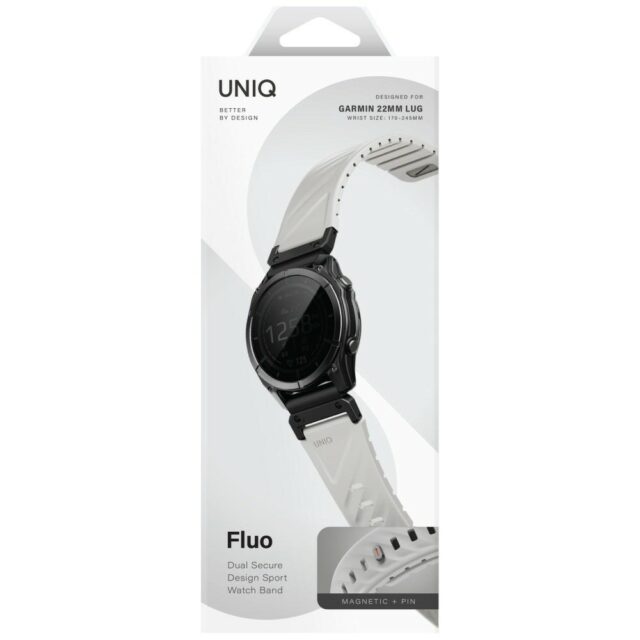 UNIQ Fluo Strap for Garmin 22mm Gray - imagine 6