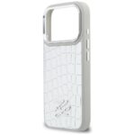 Etui Karl Lagerfeld Croco KL Script Logo  MagSafe do iPhone 17 Pro srebrny - imagine 6