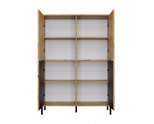 KAMARO 4DK SLIM/GŁ OAK ARTISAN DISPLAY CABINET - imagine 2