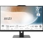MSI Modern AM272P 1M-1261EU All-in-One PC/workstation Intel Core 5 120U 68.6 cm (27 ) 1920 x 1080 pixels 16 GB DDR5-SDRAM 512 GB SSD Windows 11 Pro Wi-Fi 6E (802.11ax) Black