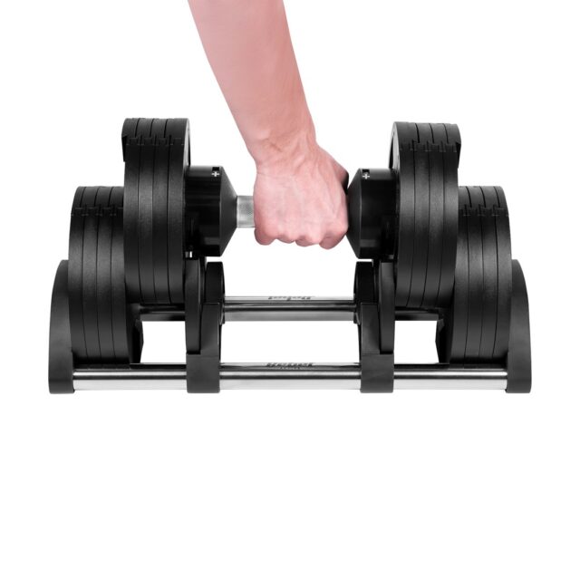 REBEL ACTIVE Cast iron automatic dumbbell 36kg  2kg increments - imagine 3