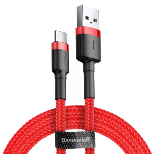 Baseus CATKLF-U09 mobile phone cable Black  Red 3 m USB A USB C - imagine 4