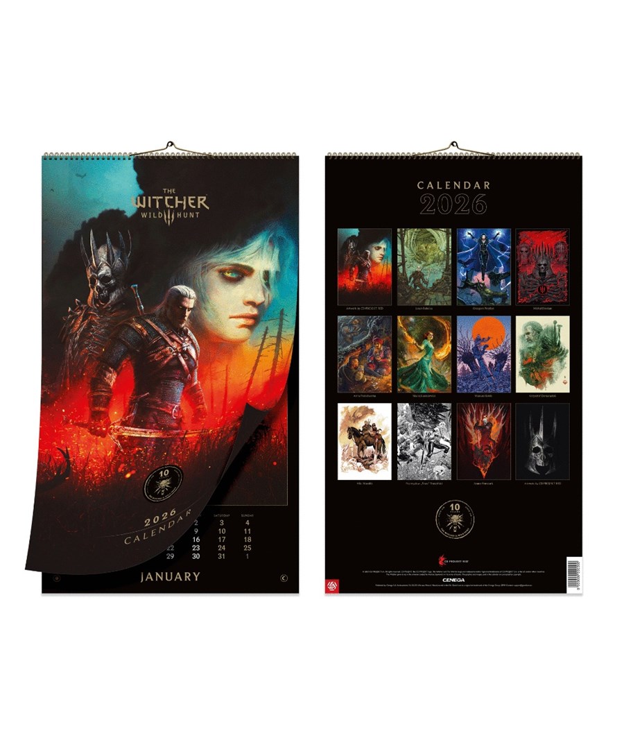 cps-0d95f7d45fbe6c3fc323006eac42e05e-2026-03-01-06-05-06 Wall calendar Good Loot - The Witcher 3: Wild Hunt - 10th Anniversary Calendar 2026 - imagine 1