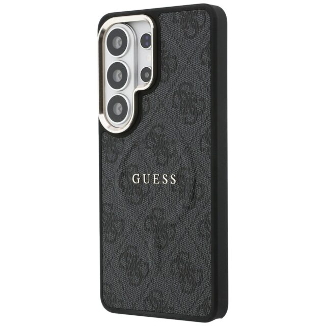 Guess PU Leather 4G Gold Frame Magnetic Zadní Kryt pro Samsung Galaxy S26 Ultra Black - imagine 3