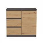 Topeshop 1D3S ANT/ART KPL chest of drawers - imagine 4