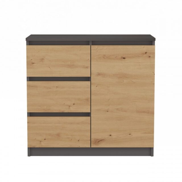 Topeshop 1D3S ANT/ART KPL chest of drawers - imagine 4