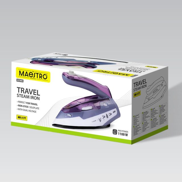 Steam iron MAESTRO MR-317T 1100W travel iron Purple - imagine 6
