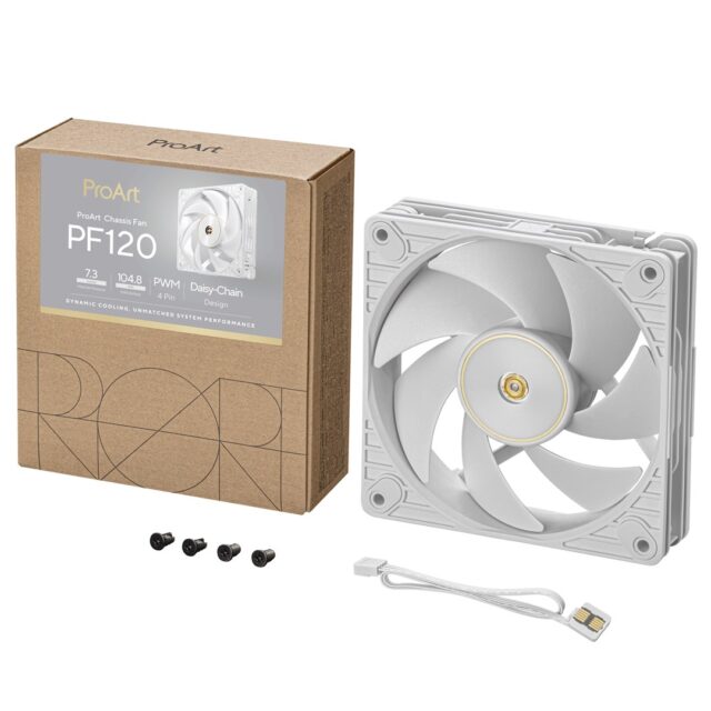 ASUS ProArt PF120 Fan PWM White Computer case 12 cm 1 pc(s) - imagine 10