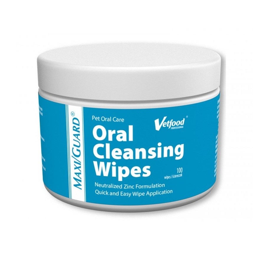 cps-0e5b408b86d5c5547fcce4657c2876bc-2026-03-28-06-16-15 Vetfood MAXI/GUARD Oral Cleansing Wipes pies i kot 100 chusteczek - imagine 1