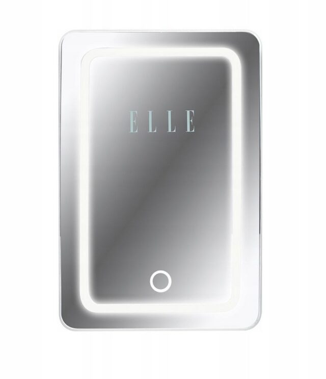 Mini lodówka z lusterkiem do makijażu LED ELLE 6L biała - imagine 8
