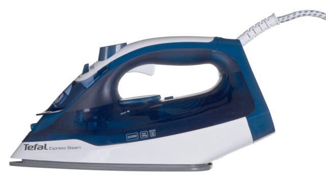 Tefal FV2838 Dry & Steam iron Cerilium soleplate 2400 W Blue  White - imagine 4