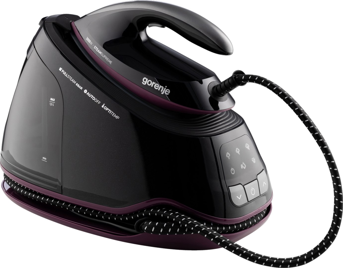 cps-0f4aa817519df6d22b84f877ff0cb8a6-2026-03-01-02-05-01 Steam generator Gorenje SGD3000BKV 1.5 L Ceramic soleplate Black - imagine 1