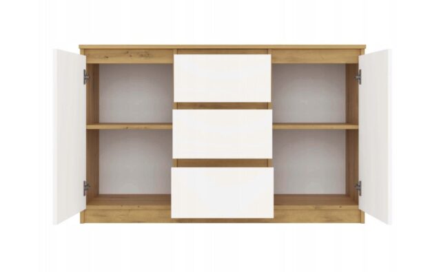 ARTISAN 2-DOOR 3-DRAWER CHEST OF DRAWERS/WHITE - imagine 3