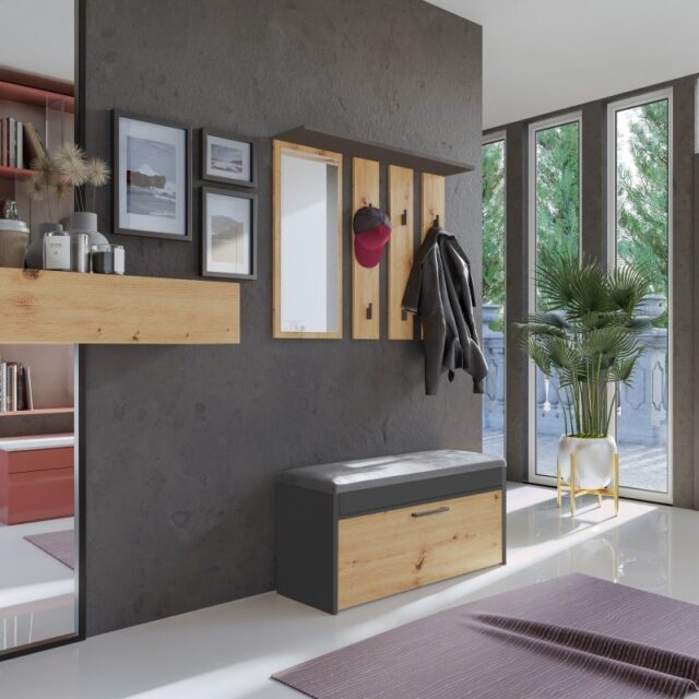 Topeshop GAR PARMA ANT/ART entryway cabinet - imagine 4