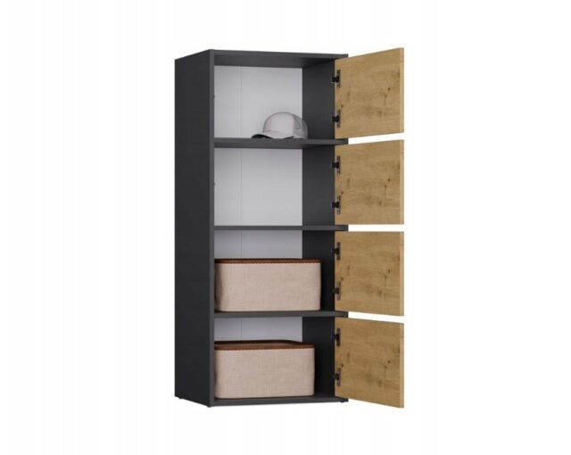 ALMA CHEST OF DRAWERS  ANTHRACITE/ARTISAN OAK - imagine 4