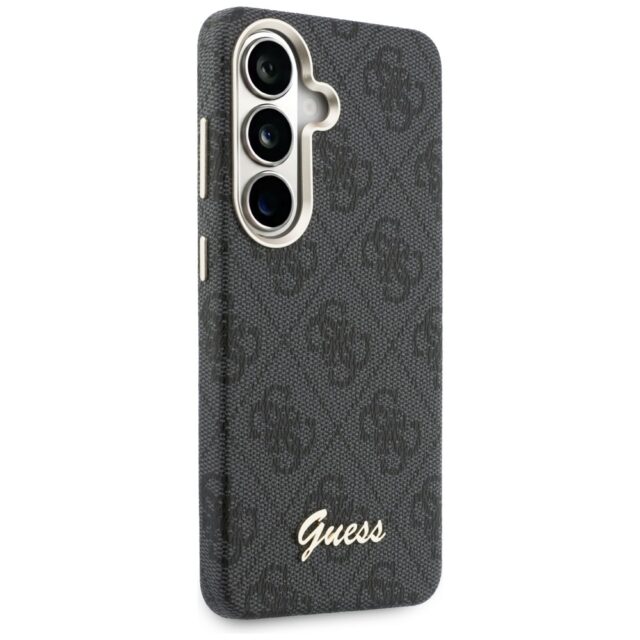 Guess PU 4G Script Metal Logo Magnetic Zadní Kryt pro Samsung Galaxy S26 Black - imagine 5