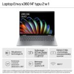 HP Envy x360 14-fa0016nw Ryzen 7 8840HS 14 WUXGA Touch 300nits 16GB LPDDR5-6400 SSD512 Radeon 780M Cam 5 Mpx IR 59Wh Win11 Meteor Silver Aluminum 2Y - imagine 5