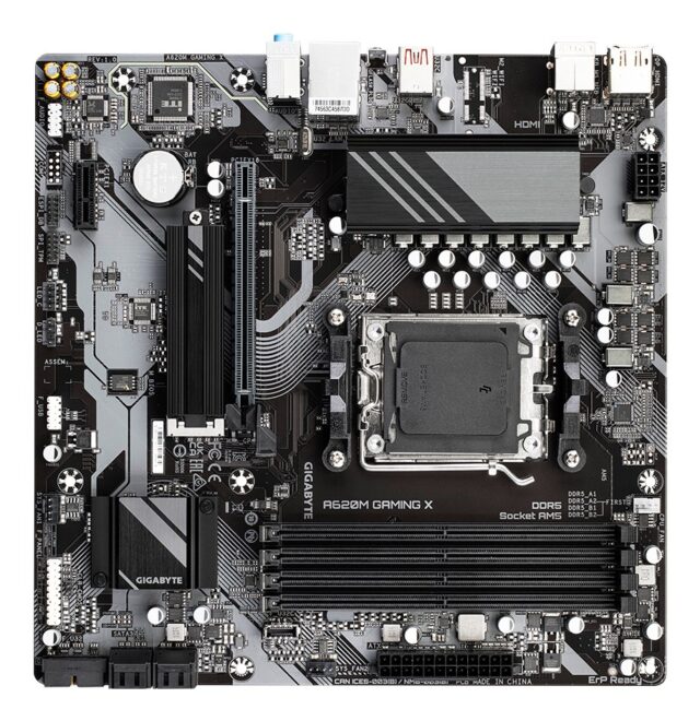 GIGABYTE A620M GAMING X Motherboard - Supports AMD Ryzen 8000 CPUs  8+2+1 Phases Digital VRM  up to 8000MHz DDR5 (OC)  1xPCIe 4.0 M.2  GbE LAN  USB 3.2 Gen 2 - imagine 5