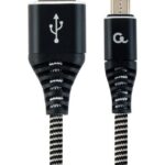Cablexpert CC-USB2B-AMMBM-2M-BW USB cable USB 2.0 USB A Micro-USB B Black