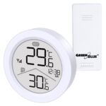 GreenBlue wireless weather station  IN/OUT temperature  clock  °C/°F selectable  range up to 60 m  GB162