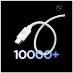 Cable Spigen EB10010CCA Essential USB-C 100W 1m white - imagine 5
