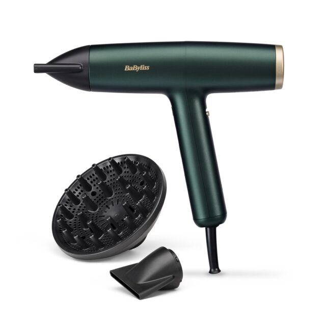 BaByliss Air Power Pro hair dryer 1700 W Gold  Green - imagine 2